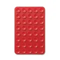 Red rectangular silicone phone suction cup mount with 40 grippy suction pads for case - Double-Sided Style (80-Suction Cup) / Red