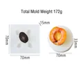 Grape and starfruit silicone mold for DIY candles and soaps with 172g total weight - T12 Half Apricot with Seed