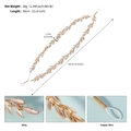 Dettaglio del cerchietto barocco a foglia d'oro con texture in lega e filo di rame - Stile Foglia in Lega Dorata (HS-J7161G)