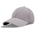 Classic grey cotton baseball cap with a structured six-panel design and adjustable brim - M (56-58cm) / Smoke