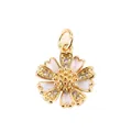 Pendentif fleur de cerisier en émail rose avec petits cristaux pour bijoux DIY - Style B / Or