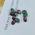 Natural Ruby in Zoisite oval cabochon gemstones for DIY jewelry making and settings - 10*14mm / Ruby Zoisite