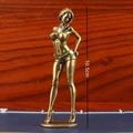 Künstlerische Messing Bikinimädchen Figur Statue 10.5cm hoch kreatives Ornament - Sexye Bikini-Pose (10,5 cm)