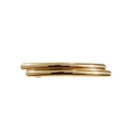 Minimalist golden metal hair clip featuring a sleek double-bar parallel design with mirror polish - Minimalist Gold Dual Bar Clip
