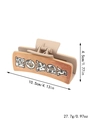 Western style cow print hair claw clip with Howdy text in beige and brown tones - Beige HOWDY Cow Style (90019)