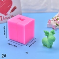 Detailansicht der 4,9x4,6x4cm Würfel-Hirsch-Silikonform für DIY Kerzen und Seifenherstellung - Rentier-Stil (2#)