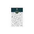 Chemistry lab nail stickers with microscope, beaker, and DNA patterns on white background - Chemistry Experiment Theme(KX294) / Plain Surface