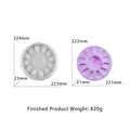 Molde de silicona para bandeja de 12 huevos con producto de resina veteada en púrpura - D4053-12 Rejillas Redondo Estilo 01