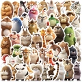 Funny 3D cartoon animal stickers pack with angry expressions for kids laptops and water bottles - Angry Animals (YCK176) / 50 Sheets