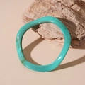 Cyan Acrylic Geometric Bangle