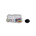 Pin esmaltado Ask Me About My Special Interests con fondo blanco y cierre de goma - Laptop Infinito / C2776-2/Intereses Especiales