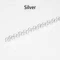 Hochwertige versilberte O-Gliederkette aus Metall für DIY Schmuckherstellung - Breite 3,2 mm (2 Meter/Beutel) / Silber