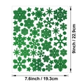 Grüne Glitzer-Schneeflocken- und Stern-Sticker für Weihnachten, Blattgröße 23 x 19 cm - Grün