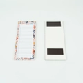 Floral magnetic to-do list notepad with checkboxes and double back magnets for fridge - Pale Pink Floral