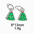 Detail of Christmas tree charms with red dots, size 8x13mm for DIY jewelry making - No.2 - Star Christmas Tree / 1 Piece