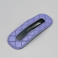 Fermaglio per capelli BB viola in ecopelle trapuntata con base in metallo nero - Ovale / Ovale Viola
