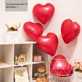 Matte red heart balloons 18 inch with white ribbon for romantic engagement decor - 18 Inch Matte Red Heart (10PCS)