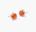 Silver Pumpkin Stud Earrings