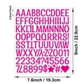 1-inch rose red vinyl letter and number stickers for DIY crafts and labels - Magenta