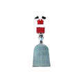 Christmas themed silver cake shovel with creative Santa climbing chimney handle design - Chimney Santa Spatula
