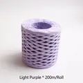 Light purple raffia paper twine spool 200m for DIY weaving and gift wrapping decoration - 200m/Roll / Light Purple