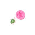 Pink silicone turtle mold for sea animal fondant and chocolate crafts with green turtle - #4--Pink Sea Turtle(15-23)