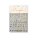 Adesivi per nail art con lettere maiuscole a rilievo oro-verde in pacchetto - Oro Verde