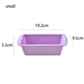 Kleine paarse siliconen cakevorm voor brood en gebak afmeting 19,2x9,5x5,5 cm - Klein / Paars
