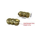 Antique bronze spacer bead for DIY jewelry, coin style design, 19mm length, 3mm hole - Style 5#