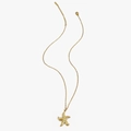 Modieuze 18k vergulde zeester hanger ketting voor dames met minimalistische schakelketting - Gouden Kleine Zeester