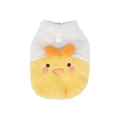 Plush yellow duck pet vest in white and yellow fleece with dual D-rings and zipper closure - S / Little Yellow Duck Style / Yellow