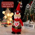 Christmas reindeer plush gift bag with red sweater and apple storage, size 14x37cm - Red Antler Doll Apple Bag Reindeer