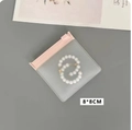 Matter EVA-Schmuckbeutel mit rosa Verschluss 8x8cm - 8 X 8 Cm Rosa Reißverschluss 50 Seide