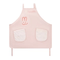 Delantal de cocina rosa impermeable con toallas laterales y lindo estampado de conejo - Rosa Rosado Básico / 75*78CM
