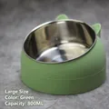 Large 800ml cat-ear shaped green pet bowl with durable stainless steel inner bowl - 800ML / Nordic Green