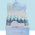 Blue 10-color retractable ballpoint pen with crystal narwhal topper in a 36-piece box - 7900 Narwhal 10-Color Ballpoint Pen