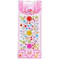 Colorful acrylic gemstone stickers in flower and heart shapes for children - Flower & Butterfly Gems / 8.5×21cm