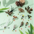 Set of 10 feather cat wand refills with metal bells for interactive pet play - 3-Section Cat Wand + 6 Insect Replacement Heads