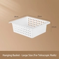 White large plastic hanging basket for under-sink organizer, size 25x20x8.5cm - Hanging Basket - Large (4436)