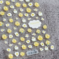 5D cartoon chick and fried egg nail art stickers TS-511 with cute matte finish decals - Cartoon Chick & Egg (TS-511)