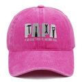 Detailed embroidery of PAPA text with tool icons on a rose red washed cotton baseball cap - Rose Red
