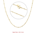 Elegant gold-plated S925 sterling silver bead chain with adjustable spring clasp - Bead Chain / 40+5+5cm / Gold