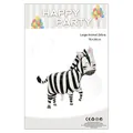 Zebra shaped foil balloon for party decor 78x86cm black and white stripe animal toy - Large Animal Zebra / 78x86cm / Pack