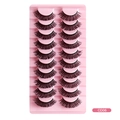 10 pairs of Russian strip lashes in CD06 style with thick DD curl on pink tray - Russian Feather Dense Style (CD06)