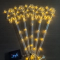 Detalle de 5 estacas solares LED de unicornio para jardín con luz amarilla cálida - Papá Noel-1 a 5 (Solar)