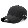 Casquette de baseball noire à séchage rapide avec aération laser et lettrage blanc - Réglable / Noir