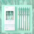 Set da 6 penne gel 0,5 mm ST verde menta con motivi a scacchi ed inchiostro nero puro - Set da 6 pezzi / Verde Menta