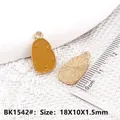 DIY enamel potato charms in yellow and gold finish for jewelry making, size 18x10x1.5mm - Potato BK1542#