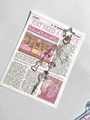 Star metal keychain with purple heart beads and butterfly acrylic charm accessory - Purple Silver