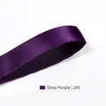 9MM deep purple satin ribbon color code 285 with smooth silk texture for gift wrapping - 9mm x 100 Yards / Maroon (285)